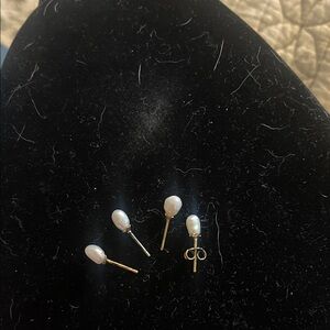 Vintage Gold and Seed Pearl Earrings